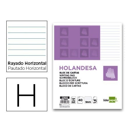 Bloc de cartes ratllat holandesa 40 fulls