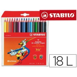 Llapis de colors Stabilo Trio Thick 18u.