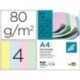 Paper A4 80gr. 4 colors assortits 100u.
