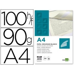 Paper verjurat A4 90g blanc 100u.