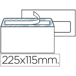 Sobre nº4 blanc americà finestra dreta 115x225mm tira de silicona open system 500u.