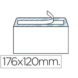 Sobre nº9 blanc comercial normalitzat 120x176mm tira de silicona 500u.