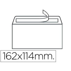 Sobre nº19 blanc C6 114x162mm tira de silicona 500u.