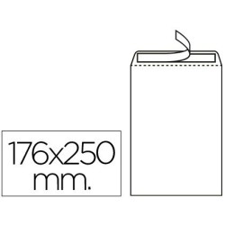 Sobre bossa nº15 blanc B5 176x250mm tira de silicona 500u.