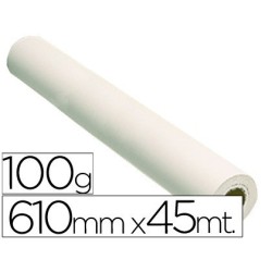 Paper reprografia grafic 100grs. Per plotter -paper estucat blanc mat 610x45 mts. 1440 dpi