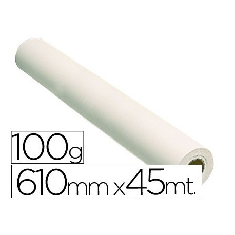 Paper reprografia grafic 100grs. Per plotter -paper estucat blanc mat 610x45 mts. 1440 dpi