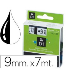 Etiquetes Dymo D1 negre/transparent. S0720670.