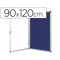 Vitrina interior feltre blau 120x90cm.