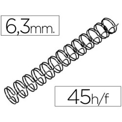 Espiral Wiro 3: 1 6,3mm nº4 negre 100u