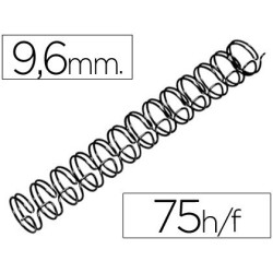 Espiral Wiro 3: 1 9,6mm nº6 negre 100u