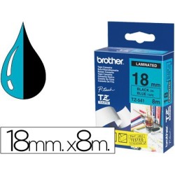 Cinta Brother tze541 blau-negre 18mm 8mt