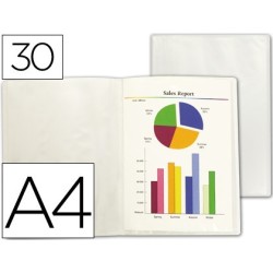 Carpeta 30 fundes A4 Transparent Frosty