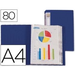 Carpeta 80 fundes personalitzable A4 blau