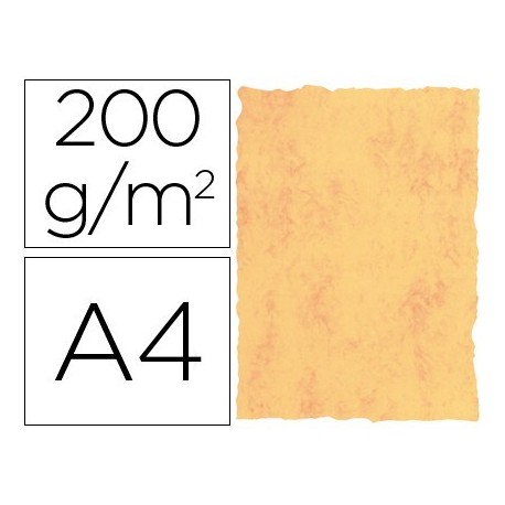 Paper pergamí A4 200gr marbre groc 25 fulls