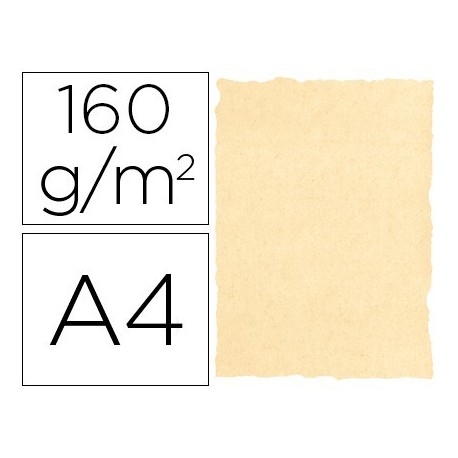 Paper pergamí A4 160gr pergamí crema 25 fulls