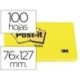 Post-it bloc notes 76X127 groc