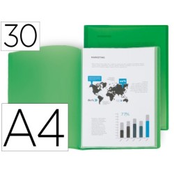 Carpeta 30 fundes A4 verd Frosty