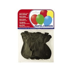 Globo pastel negro 20u.