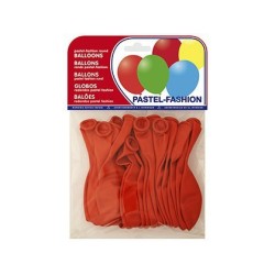 Globo pastel rojo 20u.