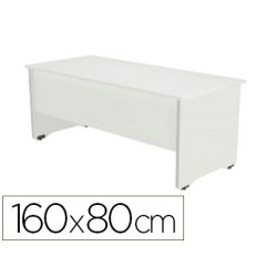 Mesa rectangular Work blanco 160x80cm.