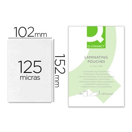 Fundes de plastificar 102x152mm 125µ. Carnet 100u.