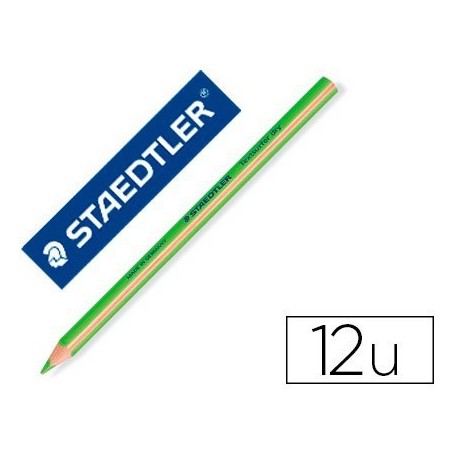 Lápiz fluorescente Staedtler Top Star verde 12u.