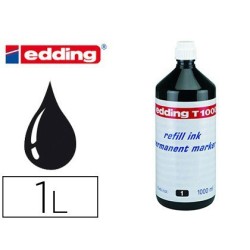 Tinta para llenar marcadores Edding 1000ml. Negro