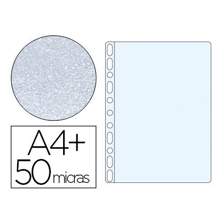 Funda multitaladre A4+ 50µ. pell de taronja 10u.