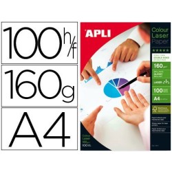 Paper fotogràfic Apli glossy doble cara A4 160gr 100 fulls