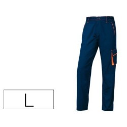 Pantalons de treball Deltaplus blau taronja talla L