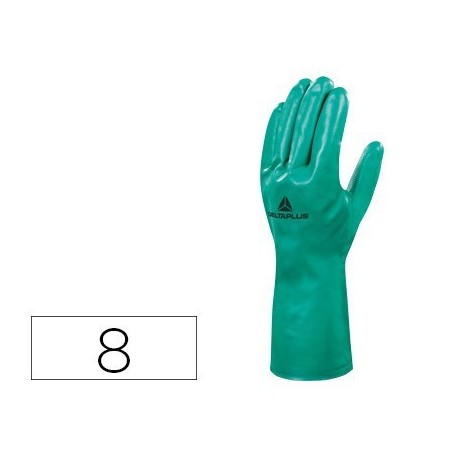 Guantes Deltaplus Guantes nitrilo mechado algodón talla 8