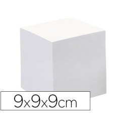 Taco papel Quo vadis encolado 90x90x90mm blanco reciclado